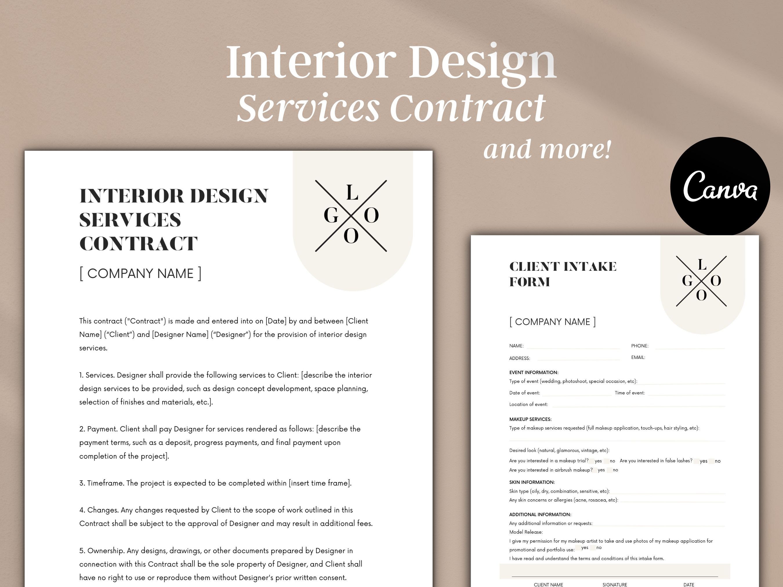 Contract Template Interior Design Interior Designer Template - Etsy