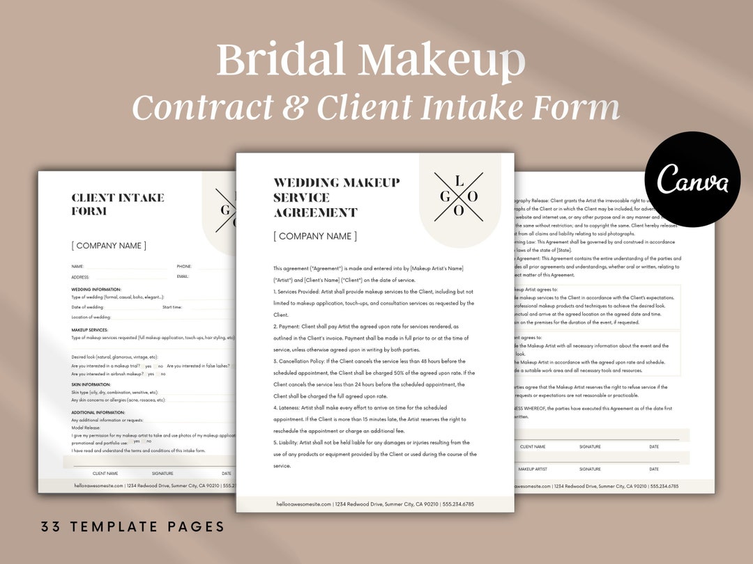 Bridal Makeup Contract Template wedding Makeup Contract makeup Artist Bridal Makeup Contract Template wedding Makeup Contract makeup Artist