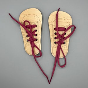 Wooden Shoe Lacing Toy