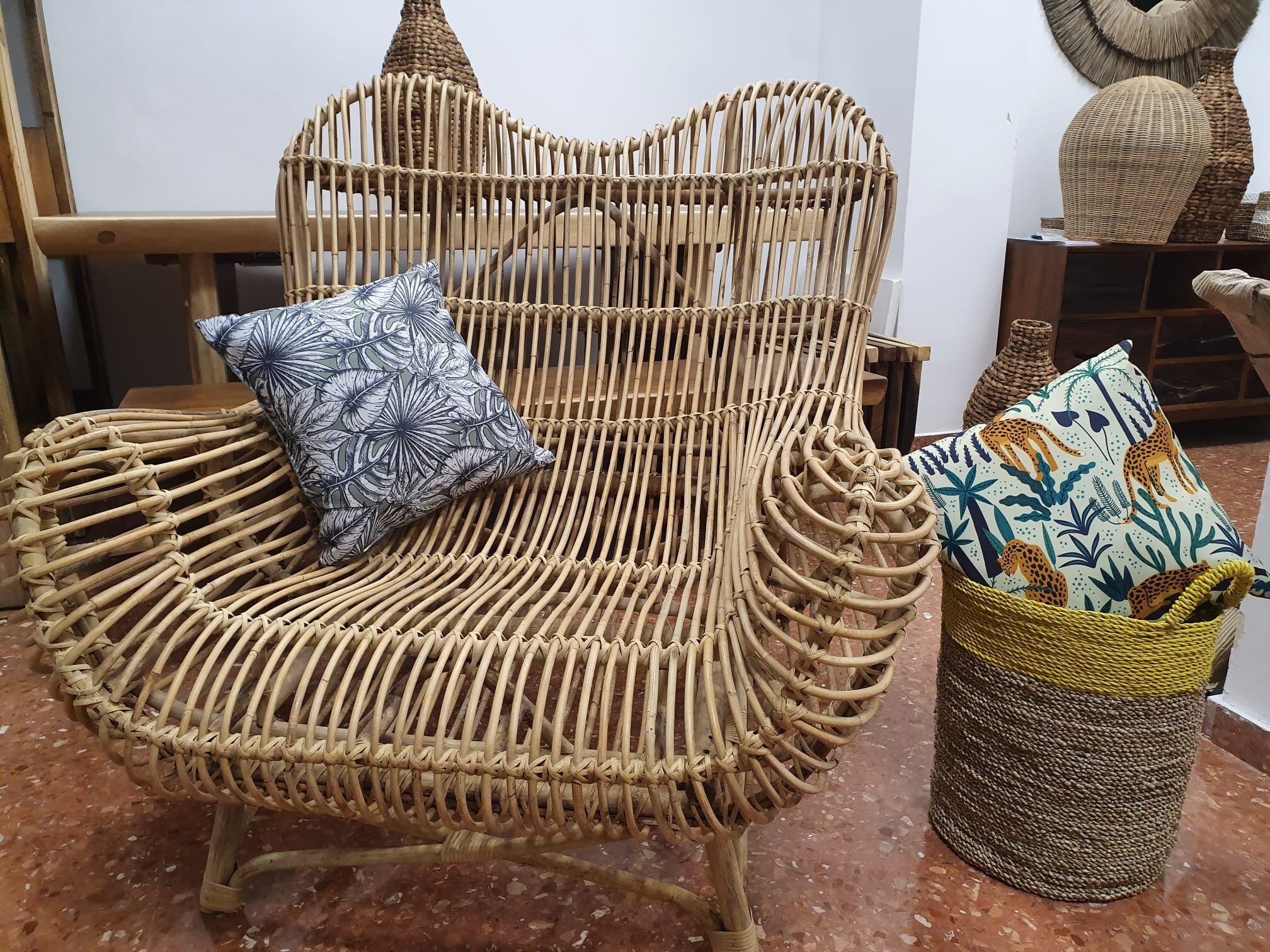 Sillón de ratán mimbre chairs Rattan chair diseño boho Etsy