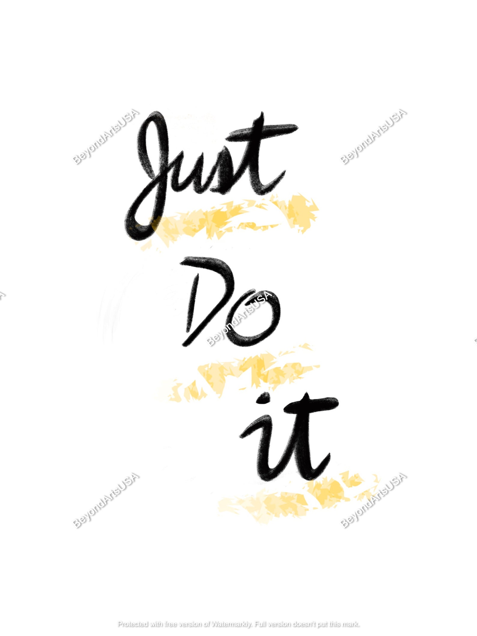 Just Do It Art Print Inspirational Wall Art Home Decor Etsy