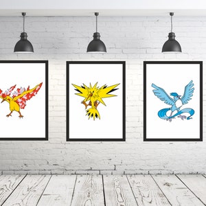 Articuno, Zapdos, and Moltres : r/beadsprites