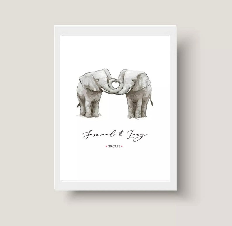 Personalised elephant couples gift lovers him uniqu Outstanding Limited time for free shipping for her