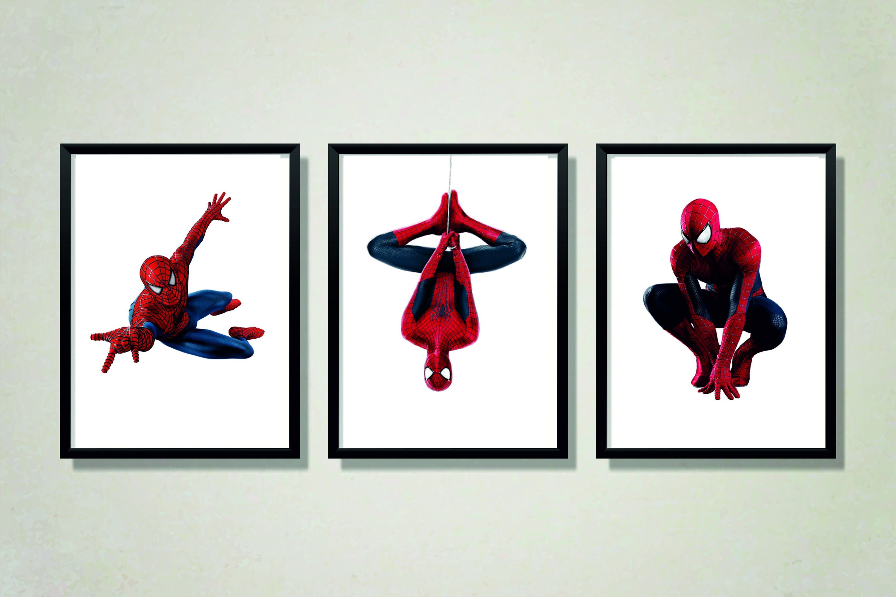 Spiderman Marvel Avengers Wall Art Kids Room Spider Man Room Prints