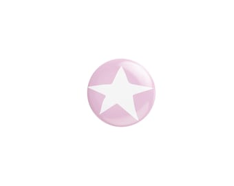 Pink Star Button Pin