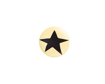 Yellow Star Button Pin