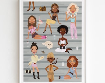 An Urban Afternoon Funki Girl Art Print