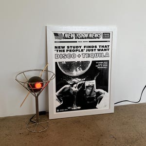 Oryginalny plakat Disco + Tequila Headline