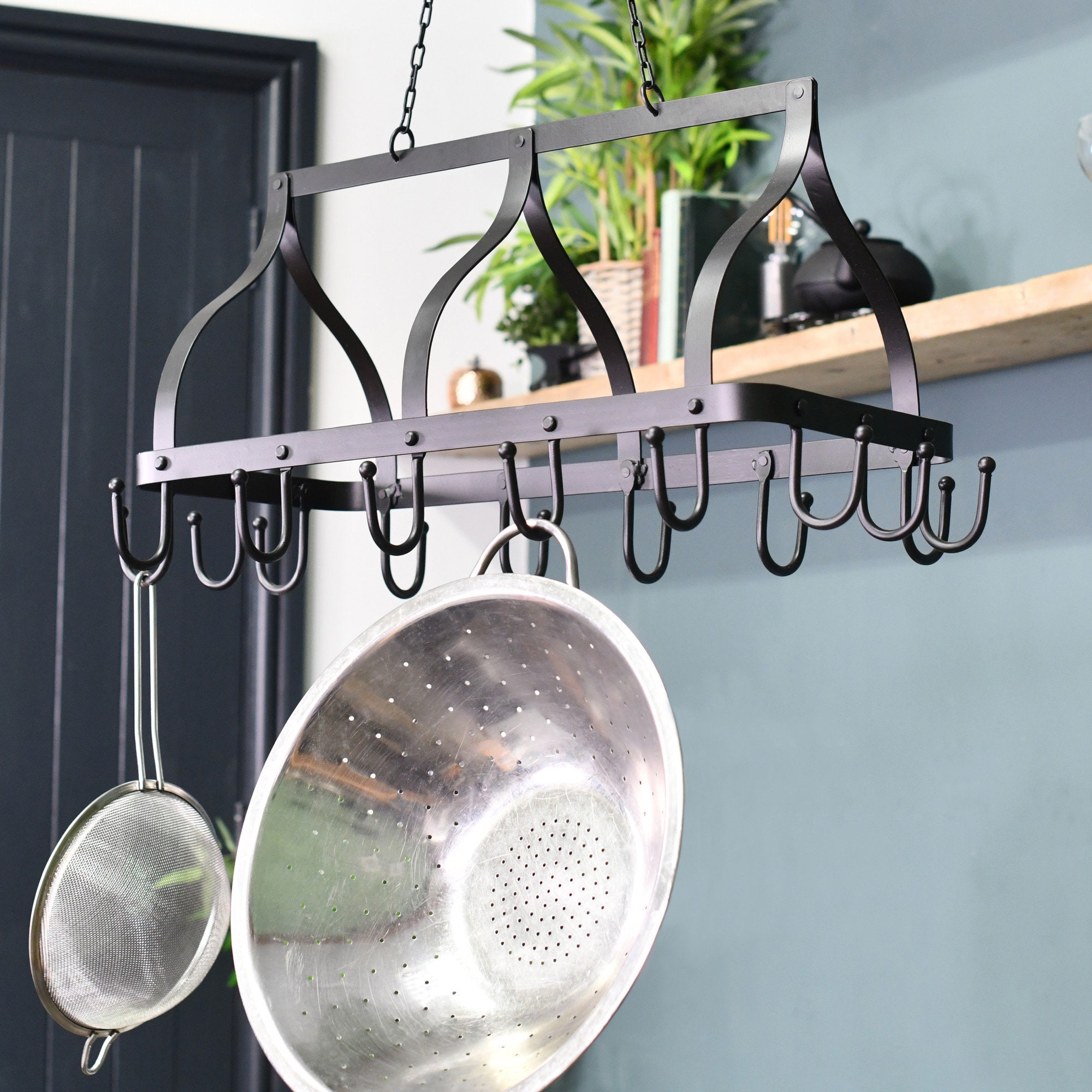 Ellesmere Industrial Hanging Saucepan Rack Etsy