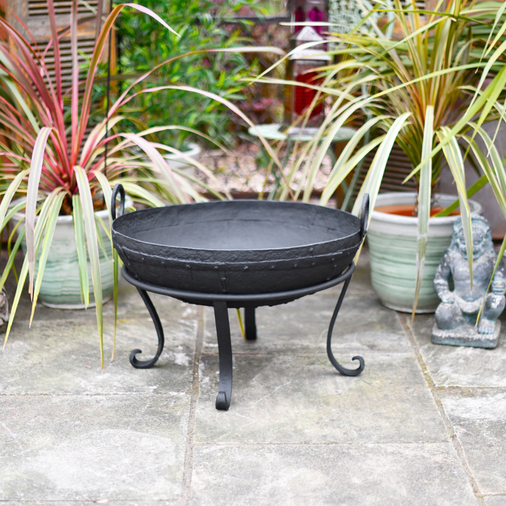 Medium 60cm Iron Kadai Fire Bowl/ Fire Pit/ Outdoor Garden Etsy