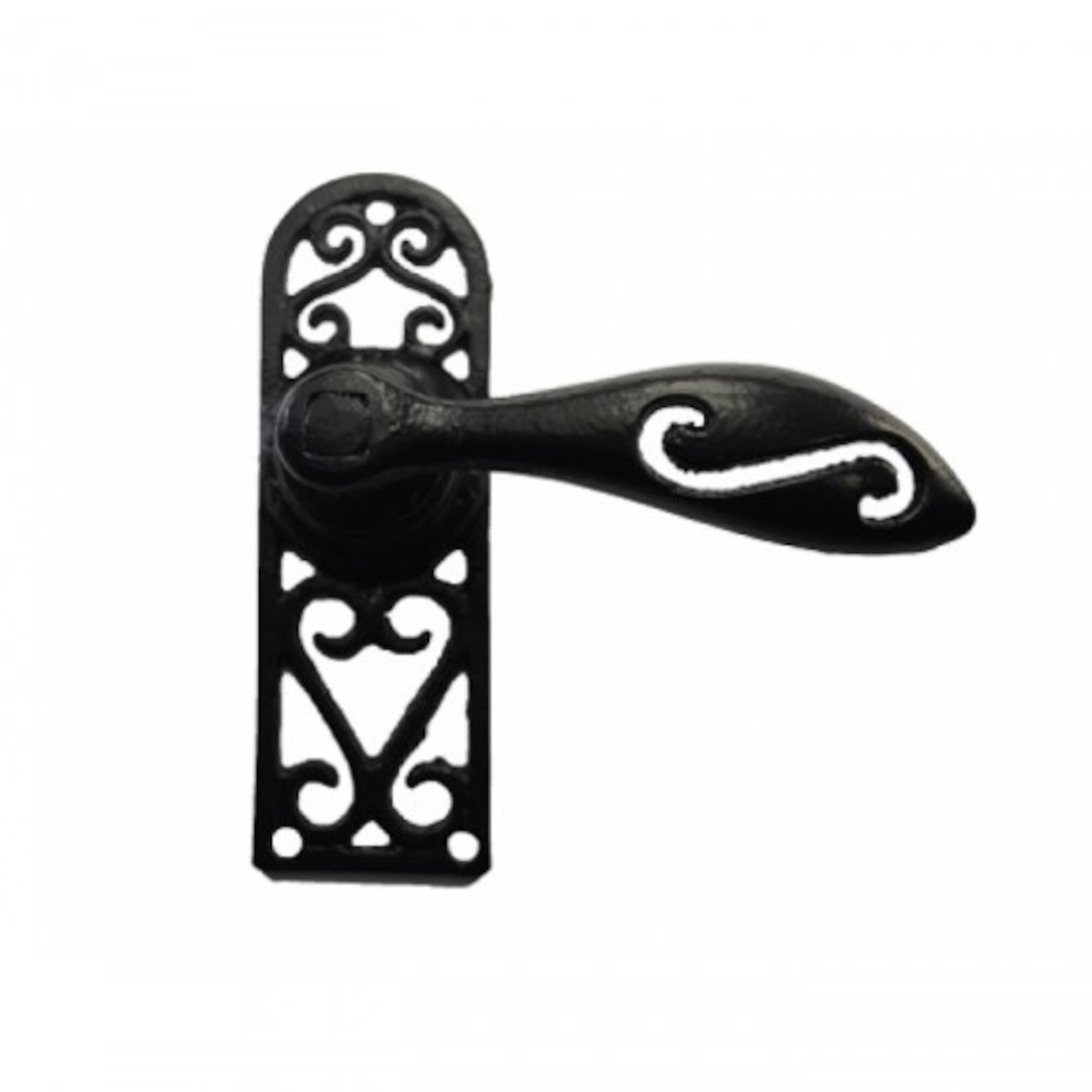 Black Iron Gothic Medieval Scrolled Door Handle/ Lever Handle/ | Etsy