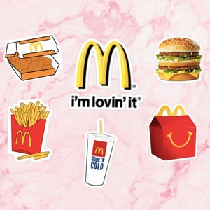 McDonalds Sticker, Journal Stickers, Cute Planner Stickers, food stickers