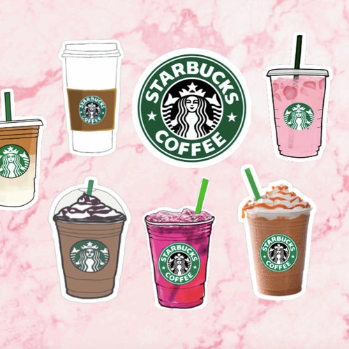 Starbucks Sticker Pack Bundle Planner Stickers Custom Etsy