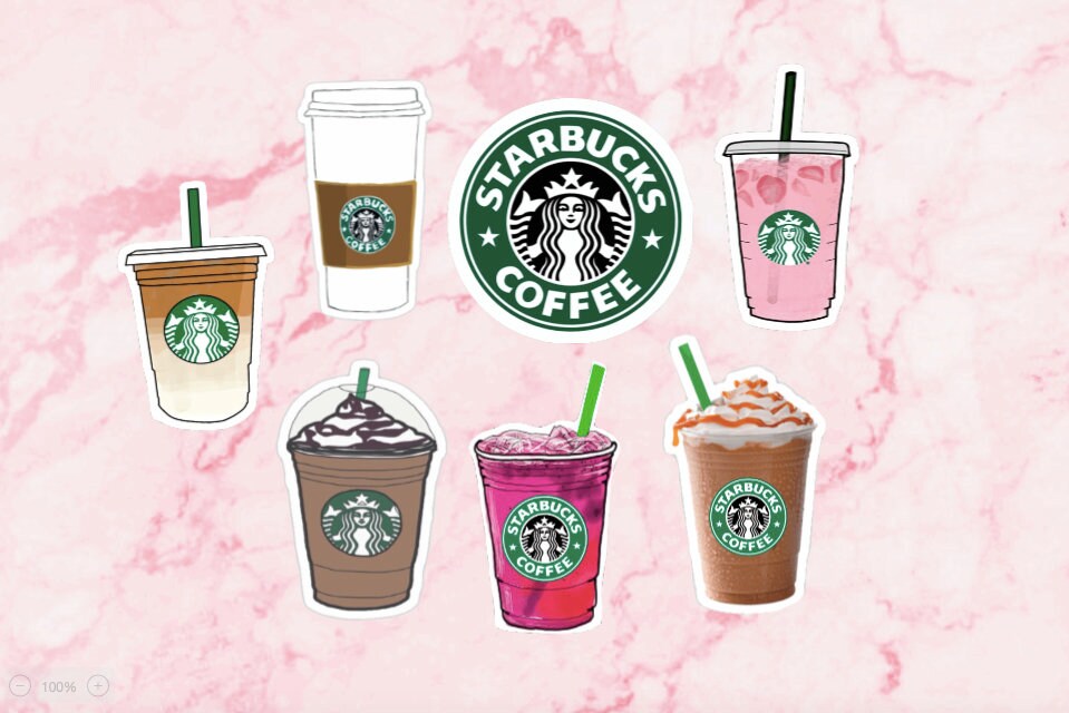 Starbucks Sticker Pack Bundle Planner Stickers Custom Etsy