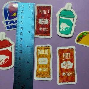 Taco bell sticker pack, taco bell stickers taco bell planner stickers, food stickers image 2