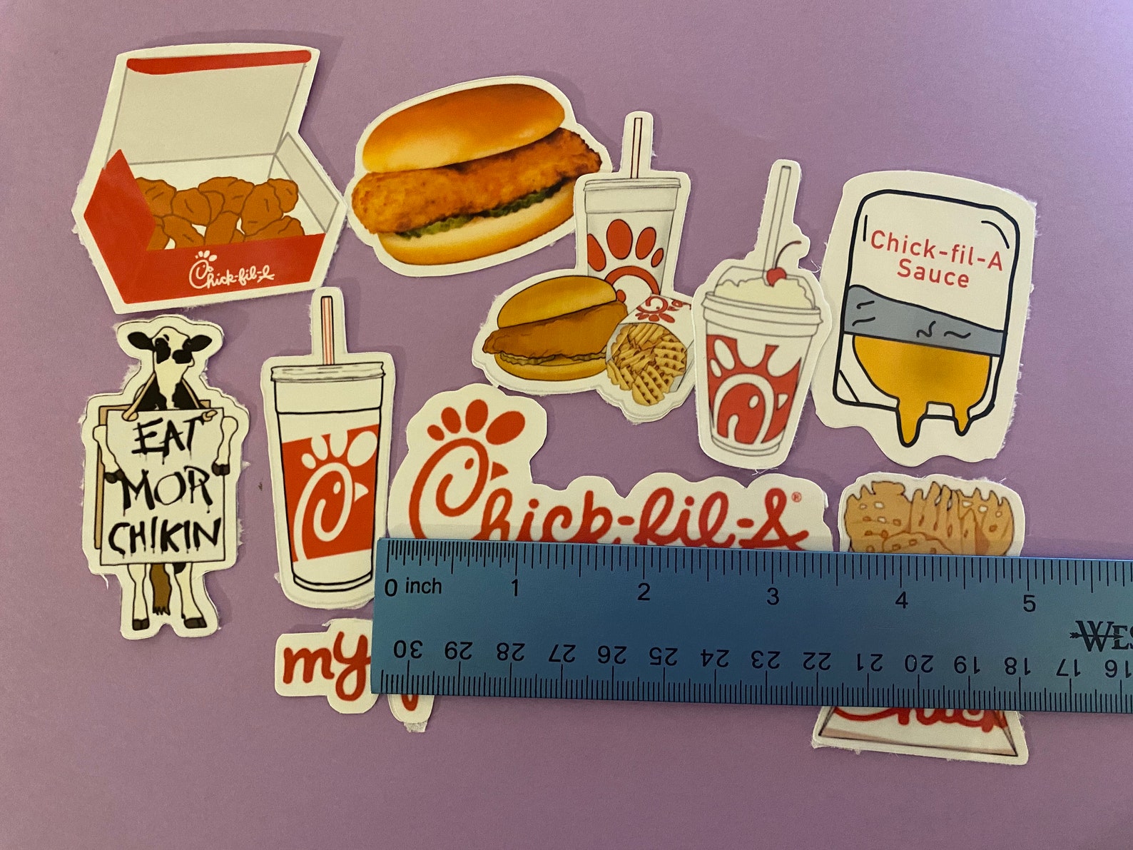 Chick Fil a Stickers Chickk Fil A sticker Pack Planner | Etsy