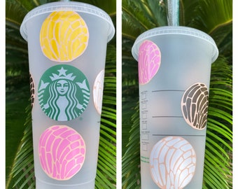 conchas Starbucks cup, custom Starbucks cold cup, personalized Starbucks venti cold cup, conchas, pan dulce