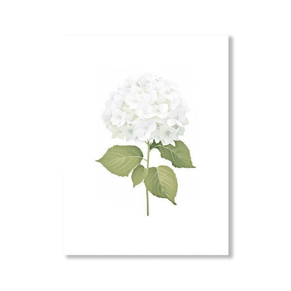 Hydrangea print download, Digital prints, Floral print for nursery, White hydrangea print, Flower soft white prints, Hydrangea printable art