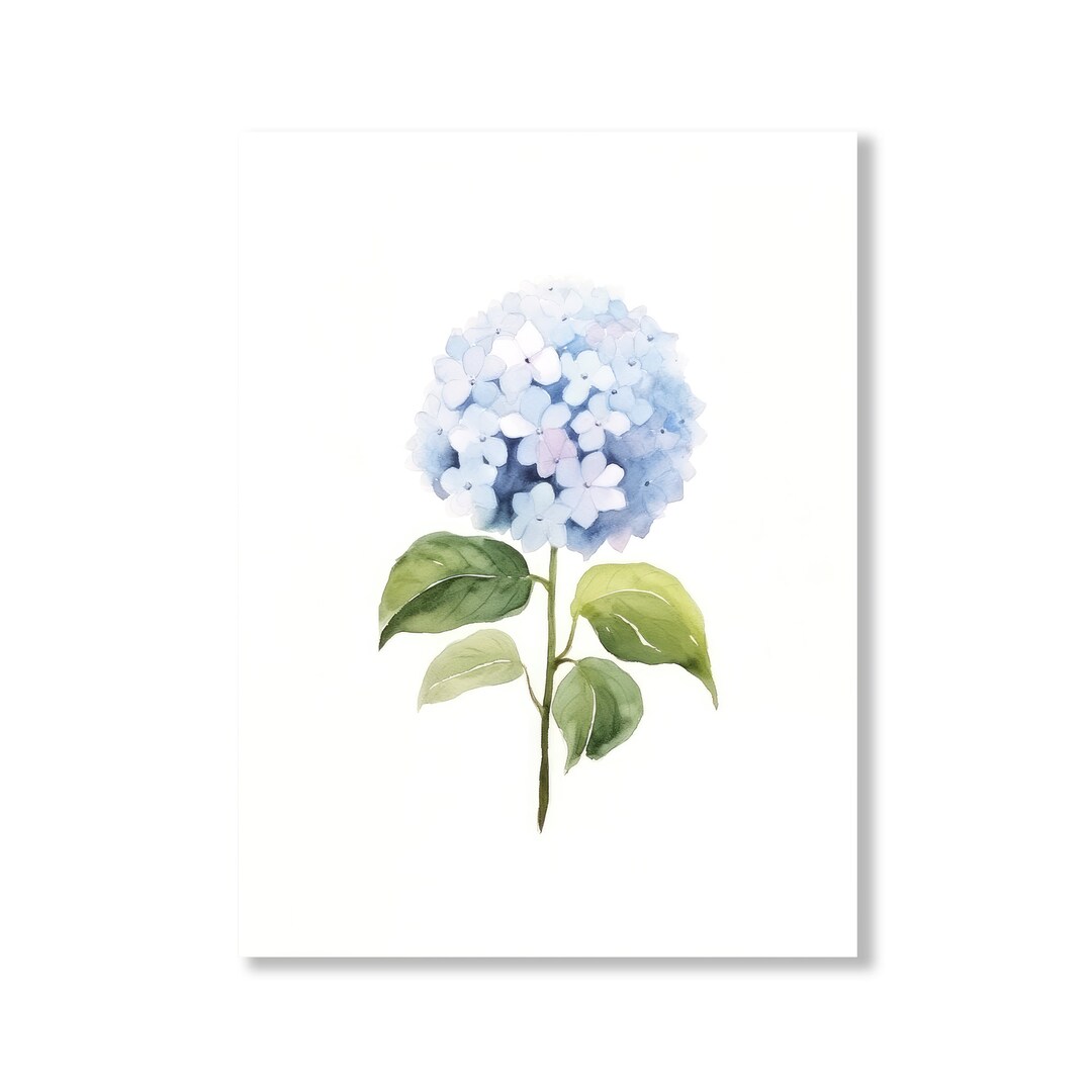 Blue Hydrangea Print: Floral Wall Art (digital Download) - Etsy