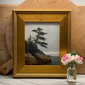 Antique oil painting, Printable wall art, Downloadable art, Painting, Oil painting, Digital download art, Oil painting tree, Seascape prints image 3