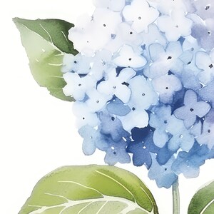Blue Hydrangea Printable Print Set of 3, Cute Apartment Decor, Coquette ...