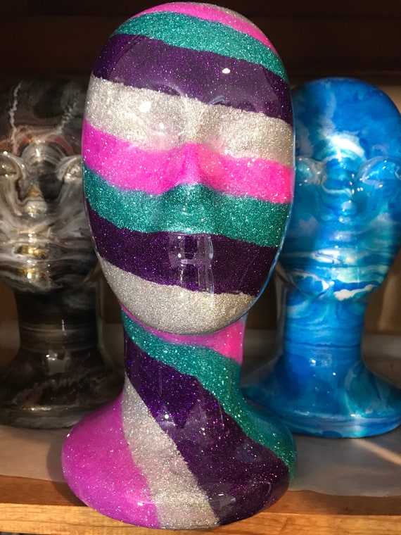 GLITTER Wig Head Oneofakind & Unique Etsy