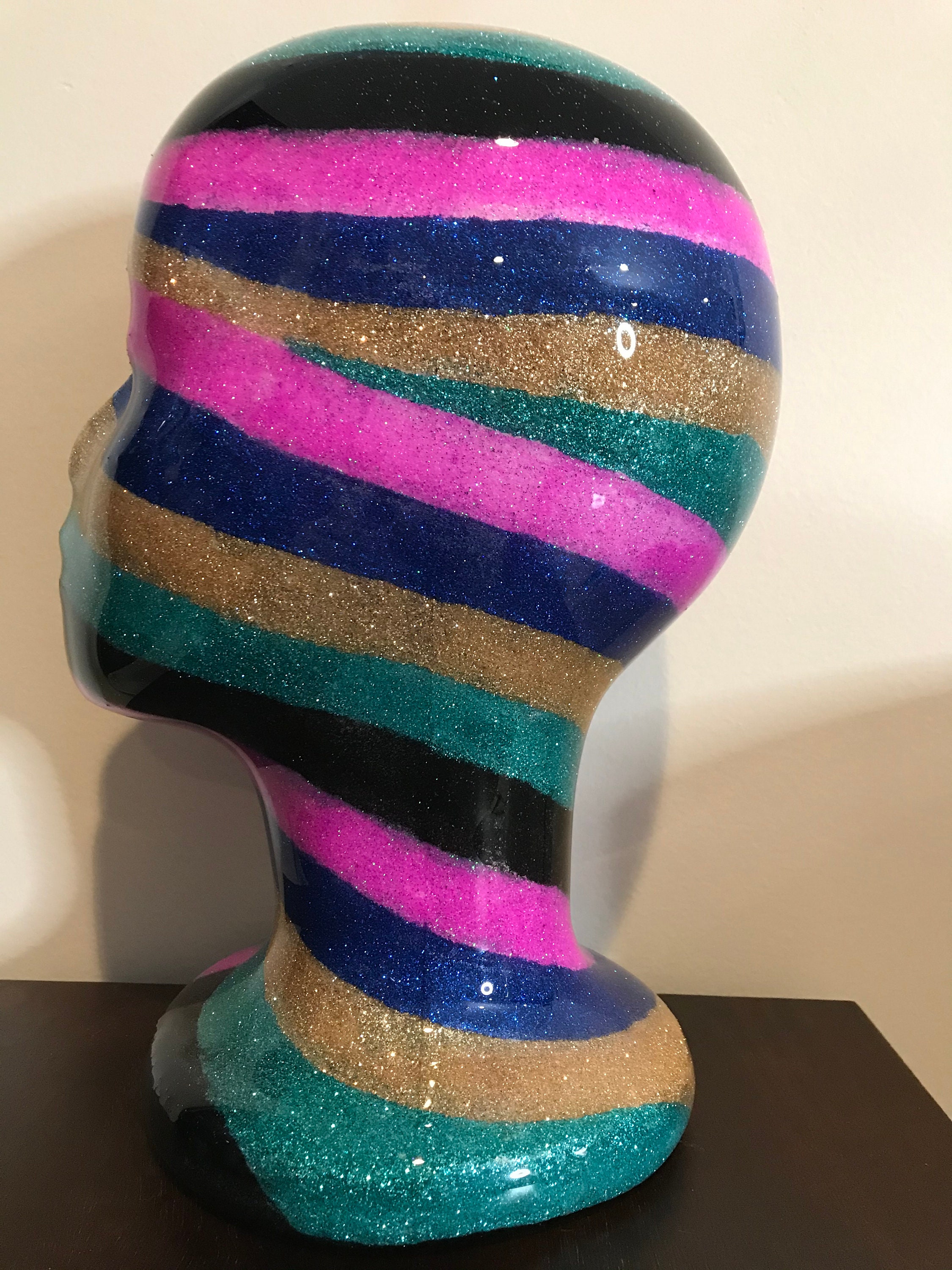 Custom GLITTER Wig Heads Oneofakind & Unique Etsy