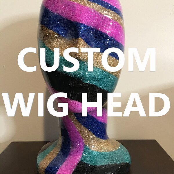 Custom GLITTER Wig Heads: One-Of-A-Kind & Unique