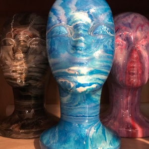 Painted Wig Heads: One-Of-A-Kind, Unique, Multiple Colored Wig Heads
