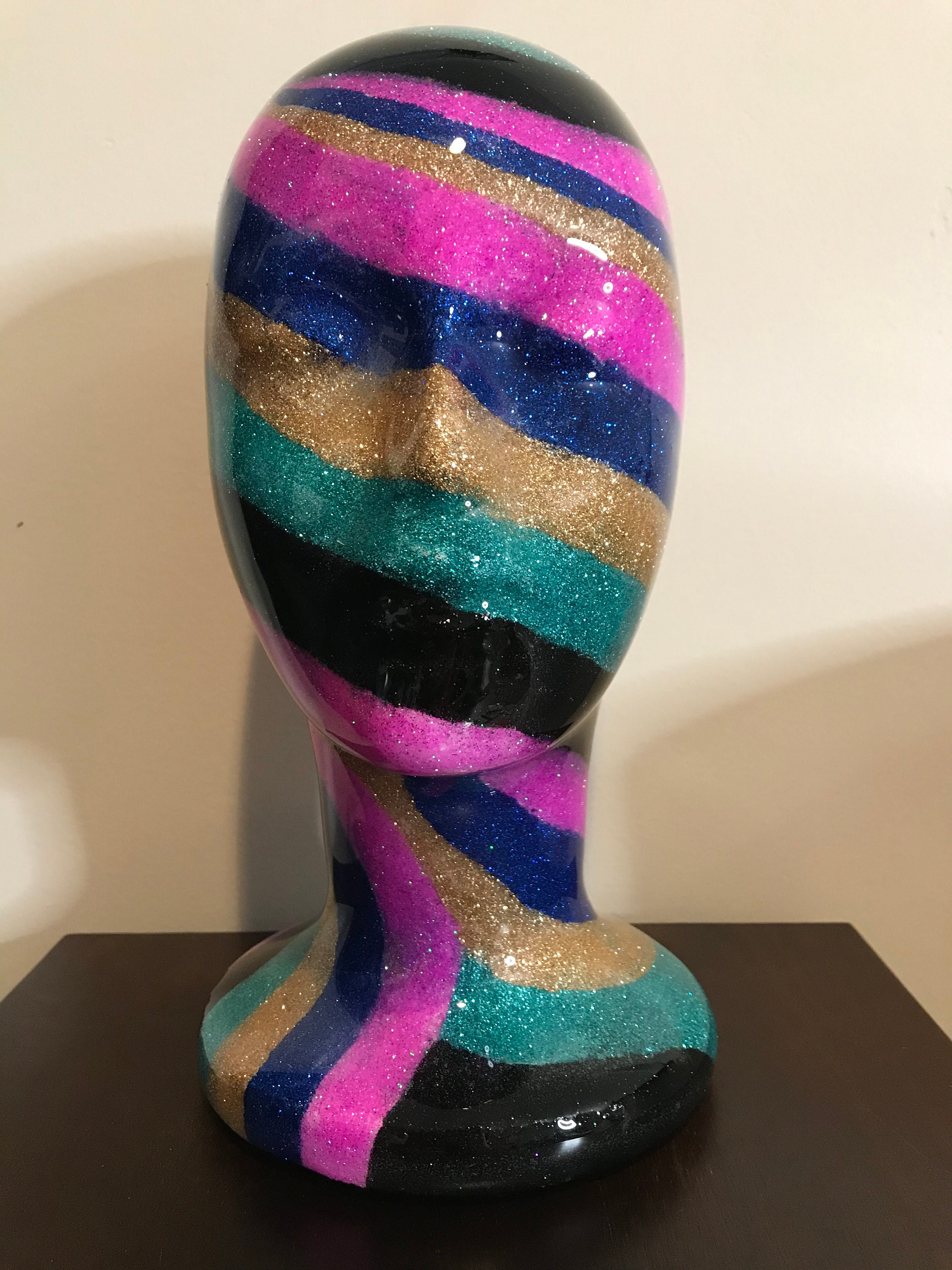 Custom GLITTER Wig Heads Oneofakind & Unique Etsy