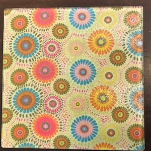 Cutting Boards - Unique, One Of a Kind, Acryllic Pouring Technique, and Fabric
