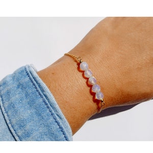 Moonstone bracelet with natural moonstones / gift for women /friendship and love bracelet / gold filled bracelet / Christmas gift / mum gift