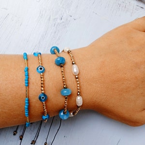 Evil eye bracelet/Protection bracelet/friendship bracelets/Greek eye bracelet/Gift for her/birthday Gift/ Gift for good luck/evil eye amulet