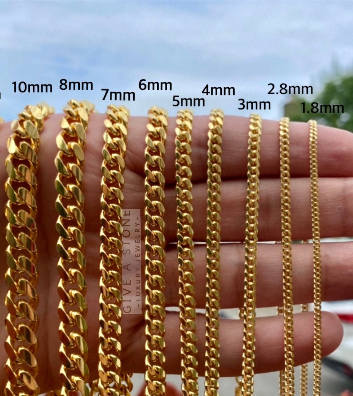 14K Gold Miami Cuban Chain Over Genuine .925 Sterling Sliver Men s Womans 1.8mm 2.8mm 3mm 4mm 5mm 6mm 7mm 8mm 16 24 Inch SALE Etsy Australia