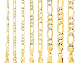 14k Two Tone Figaro - Etsy