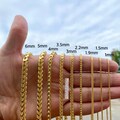 14K Gold Franco Cuban Chain, Necklace, 925 Sterling Silver, 1mm-5mm, Small Chain, Large Chain Size 16-30, Gift For Him/Her, SALE*