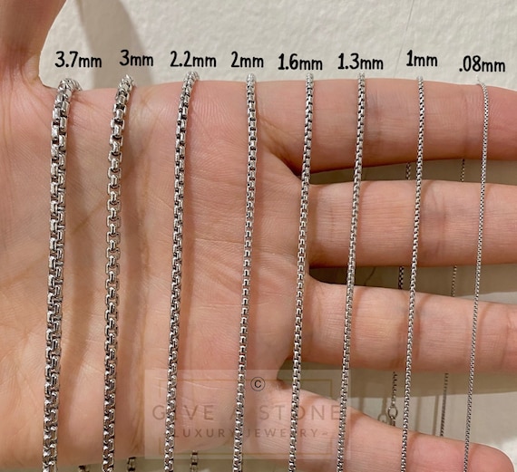 Mens Sterling Silver Rounded Box Chain 5mm Width 8.5-inch Length Mens Sterling Silver Rounded Box Chain 5mm Width 8.5-inch Length