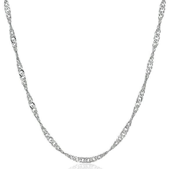 ブレスレット LESS IS MORE fluffy silver necklace Amazon.com: Tewiky Dainty Silver Necklace, Simple Silver