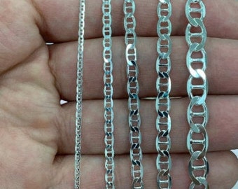 Chains .925 Sterling Silver 6.50MM Figaro Link Necklace Chains .925 Sterling Silver 6.50MM Figaro Link Necklace