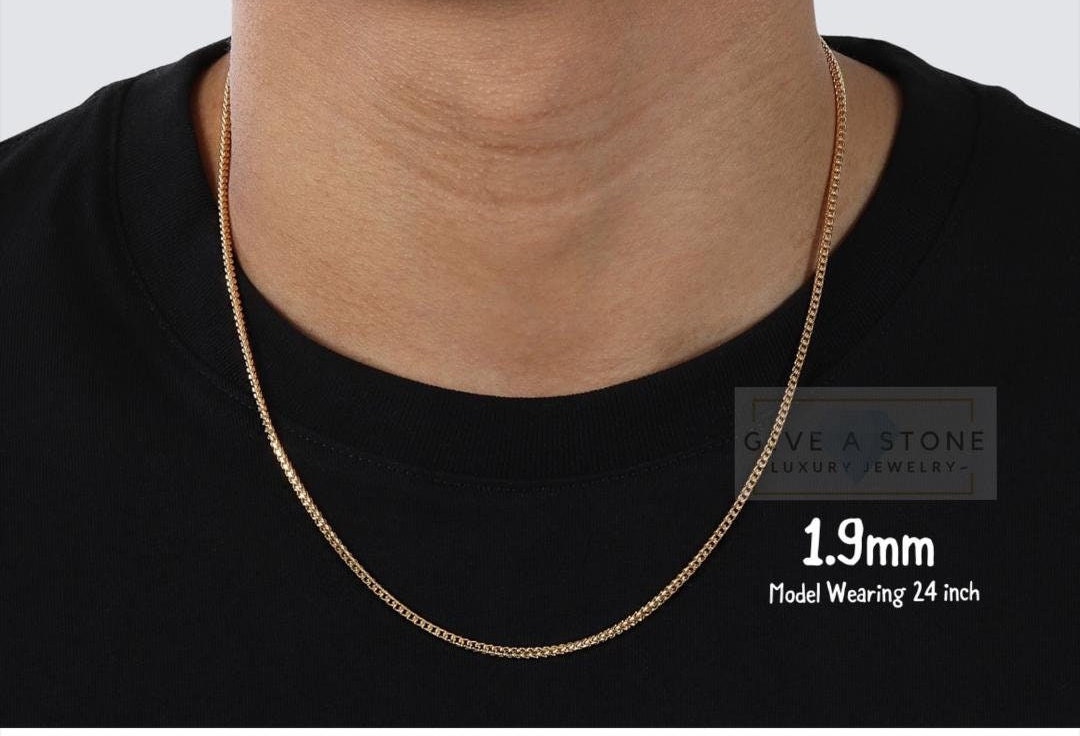 Buy Sterling Silver 1mm Box Chain Necklace Solid Italian Nickel-Free, 19  Inch at Amazon.in
