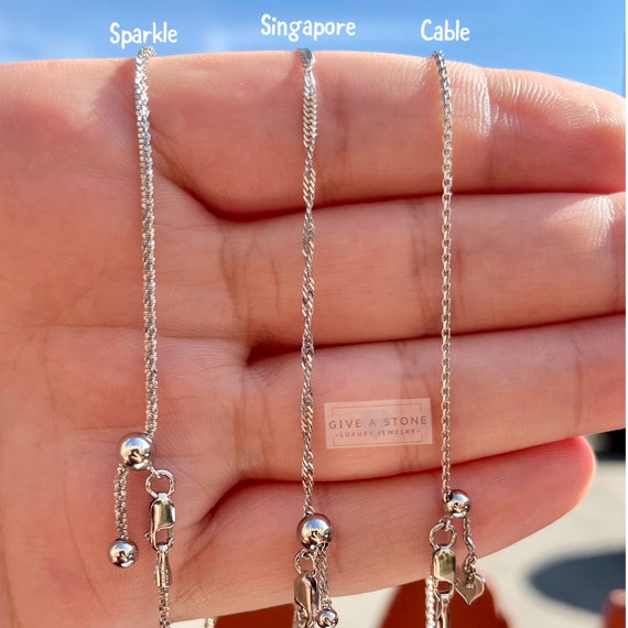 Adjustable 925 Sterling Silver Sparkle Margarita Rock