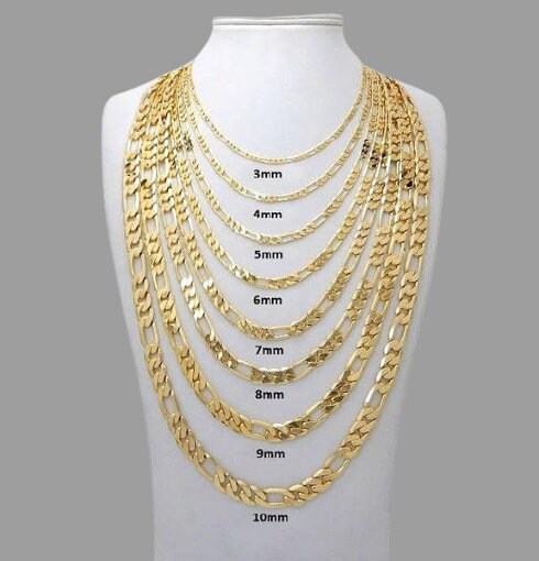 Lot - 14K Yellow Gold Figaro Link Necklace