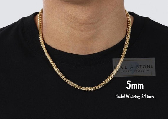 14K Gold Franco Cuban Chain, Necklace, 925 Sterling Silver, 1mm-5mm, Small  Chain, Large Chain Size 16-30, Gift for Him/her, SALE - Etsy