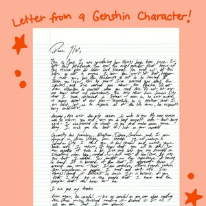 Carta digital de un personaje de Genshin (¡LEER DESCRIPCIÓN!)