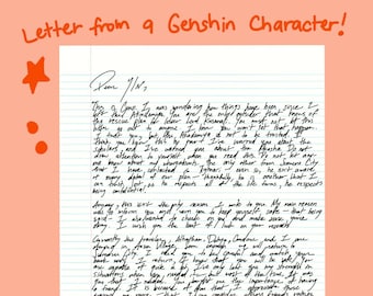 Digital Letter From a Genshin Character (READ DESC!)