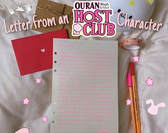 Letter from an Ouran High School Host Club Character! (READ DESC!)