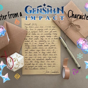 Carta de un personaje de Genshin Impact (¡LEER DESC!)