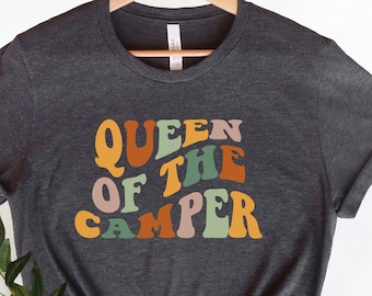 Camping RV Shirt, Gift For Camper, Queen of the Camper, Vacation Tee, Road Trip Tee, Campsite Tshirt, Gifts For Mom Queen of the RV, NA93