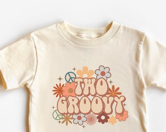 Two Groovy Shirt, Hippie 2nd Birthday Shirt, Retro Second Birthday Shirt, 2 years Old Shirt, girl second birthday, boy second birthday, BQ65