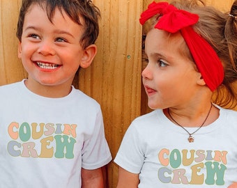 Retro Colourful Cousin Crew Shirts, Matching Cousin Tshirt, Family Cousin Gifts, Family Reunion Tee, Matching Cousin Shirt, CC15